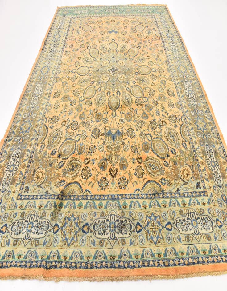 Detail image of 9' 10 x 12' 8 Hand Knotted Kashmar Persian Wool Rug