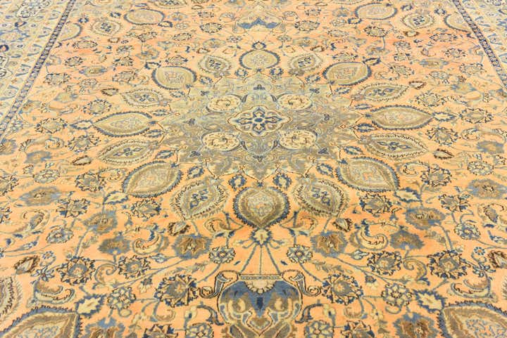 9' 10 x 12' 8 Hand Knotted Kashmar Persian Wool Rug