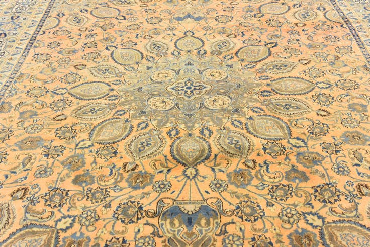Detail image of 9' 10 x 12' 8 Hand Knotted Kashmar Persian Wool Rug