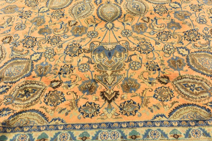 Detail image of 9' 10 x 12' 8 Hand Knotted Kashmar Persian Wool Rug