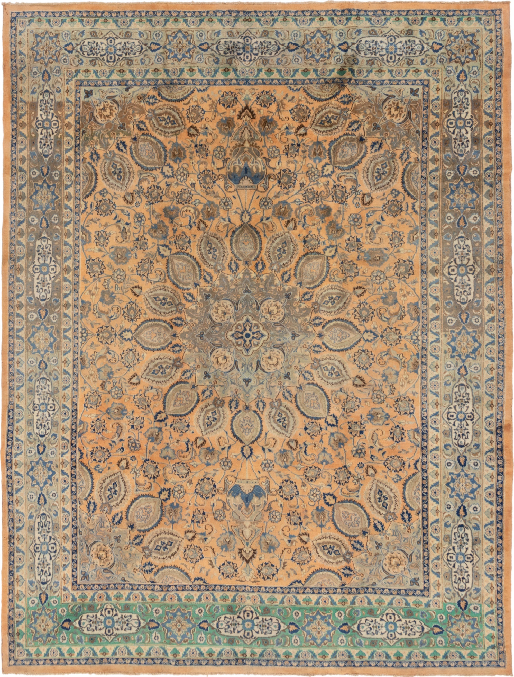 9' 10 x 12' 8 Hand Knotted Kashmar Persian Wool Rug