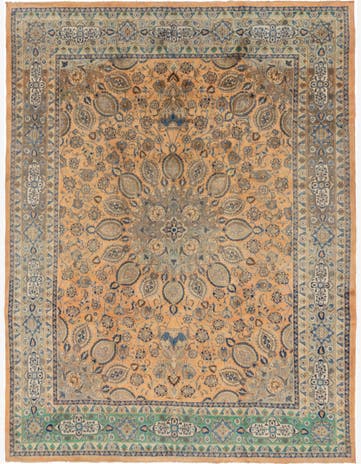 9' 10 x 12' 8 Hand Knotted Kashmar Persian Wool Rug