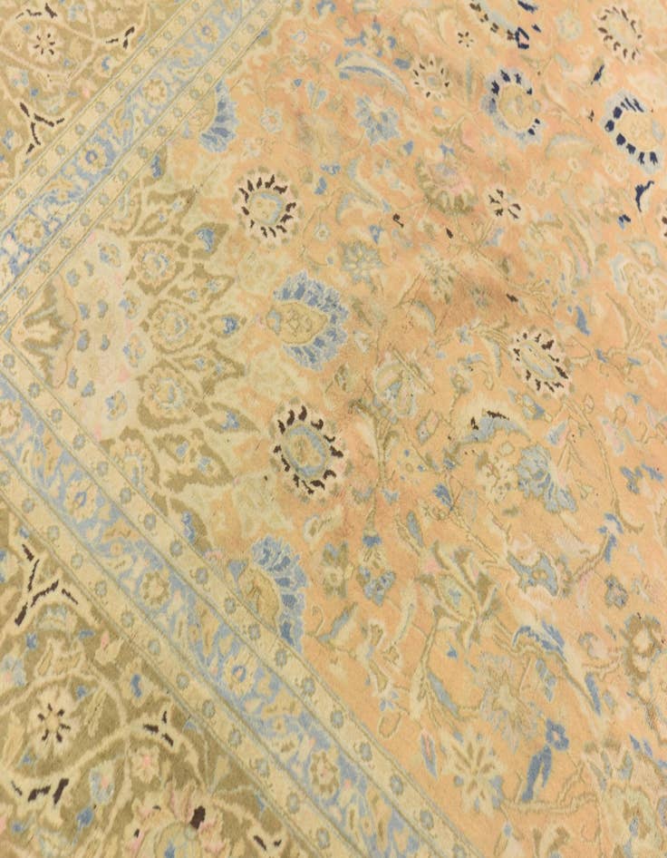 Detail image of 10' 2 x 13'  Hand Knotted Kashmar Persian Wool Rug