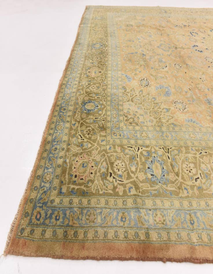 Detail image of 10' 2 x 13' Hand Knotted Kashmar Persian Wool Rug