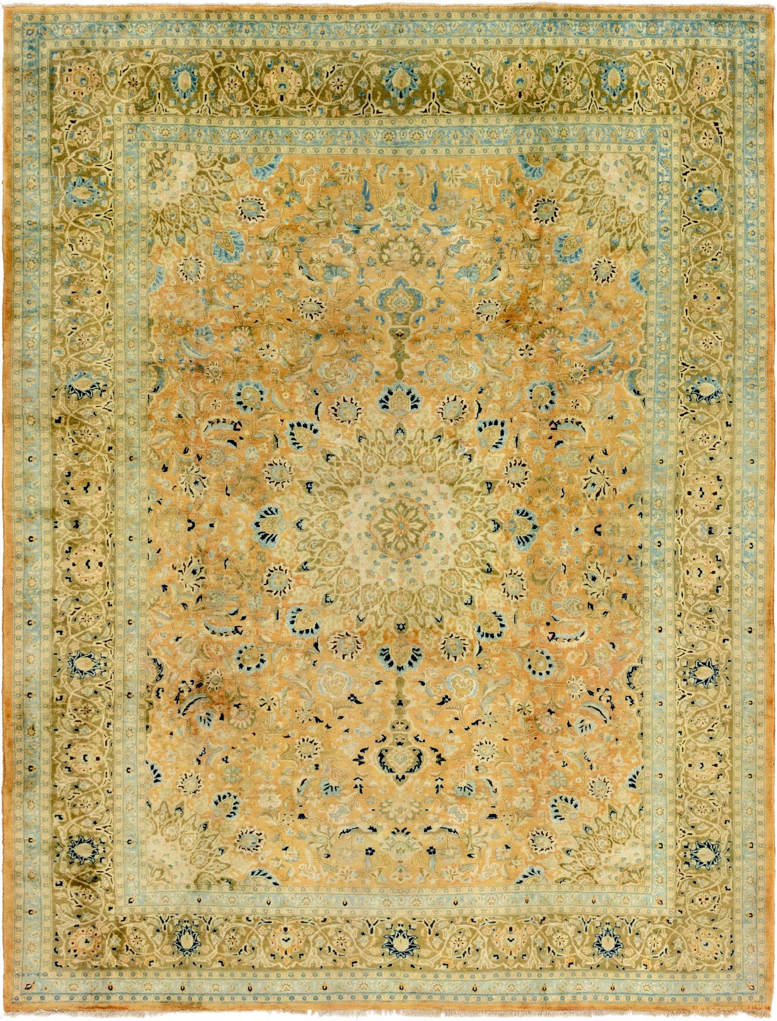 10' 2 x 13' Hand Knotted Kashmar Persian Wool Rug