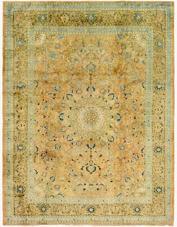 10' 2 x 13' Hand Knotted Kashmar Persian Wool Rug