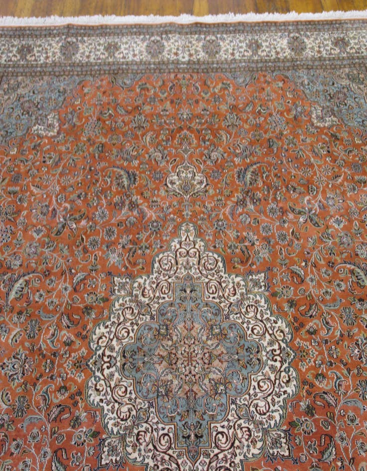 Detail image of 8' 1 x 10' 5 Hand Knotted Kashmir Oriental Rug