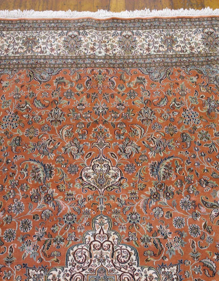 Detail image of 8' 1 x 10' 5 Hand Knotted Kashmir Oriental Rug