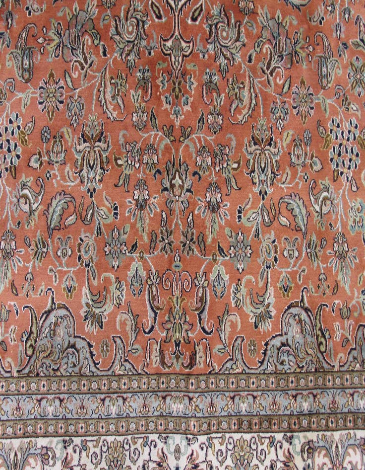 Detail image of 8' 1 x 10' 5 Hand Knotted Kashmir Oriental Rug