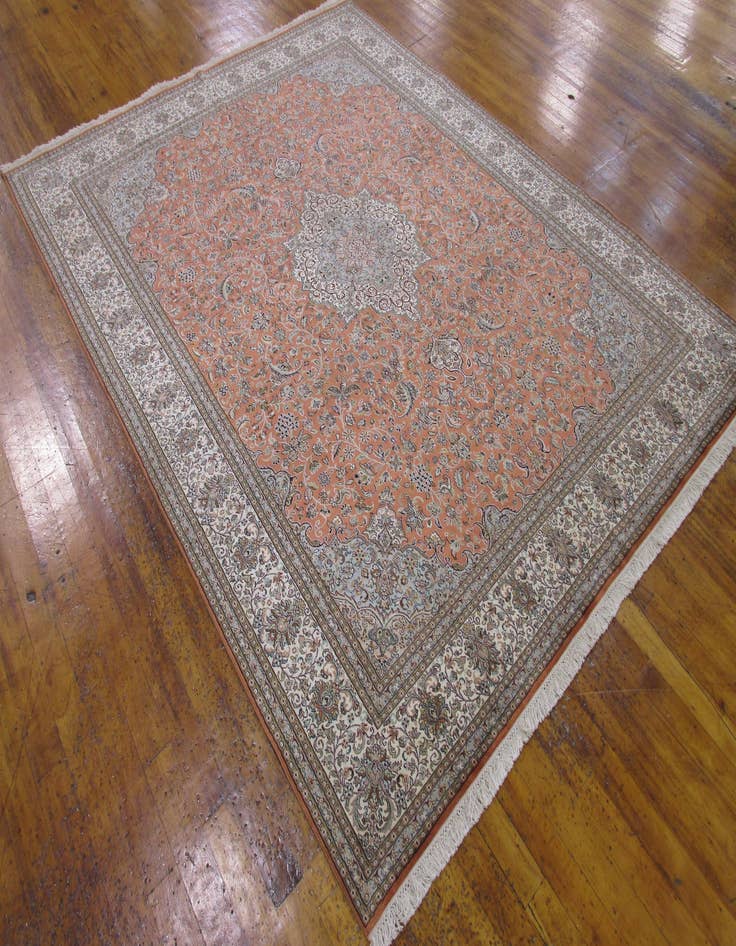Detail image of 8' 1 x 10' 5 Hand Knotted Kashmir Oriental Rug