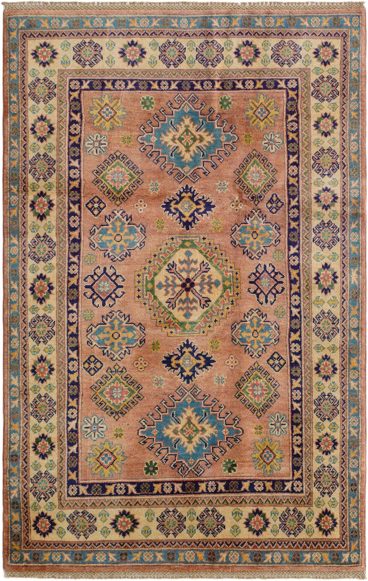 4' x 6' 3 Hand Knotted Kazak Rug