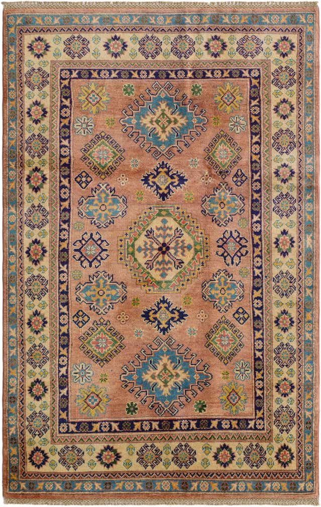 4' x 6' 3 Hand Knotted Kazak Rug