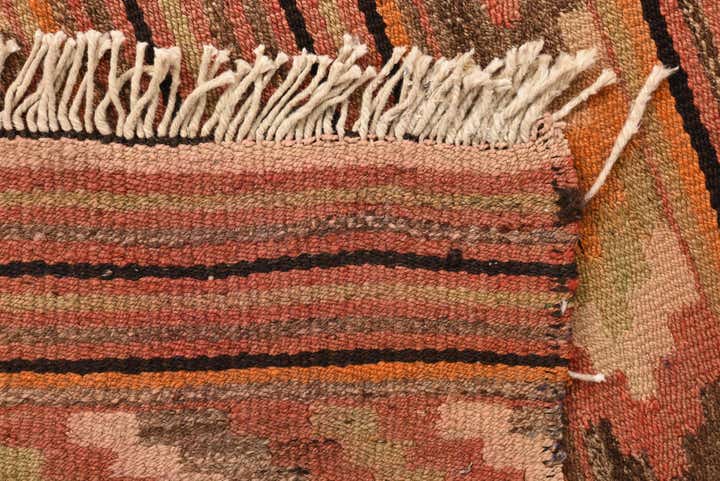 5' x 7' 5 Hand Woven Kilim Fars Wool Rug