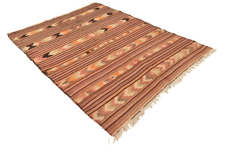 Detail image of 5' x 7' 5 Hand Woven Kilim Fars Wool Rug