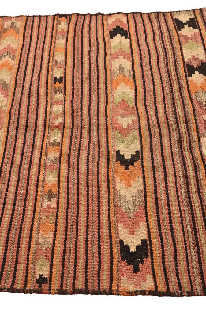 5' x 7' 5 Hand Woven Kilim Fars Wool Rug