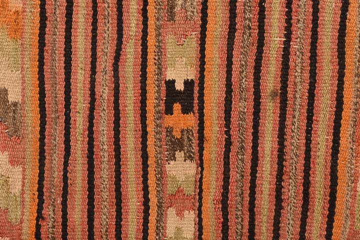 5' x 7' 5 Hand Woven Kilim Fars Wool Rug