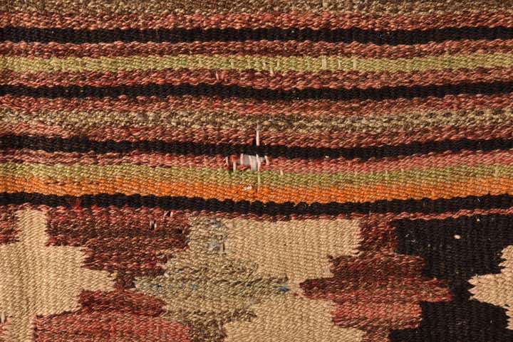 5' x 7' 5 Hand Woven Kilim Fars Wool Rug