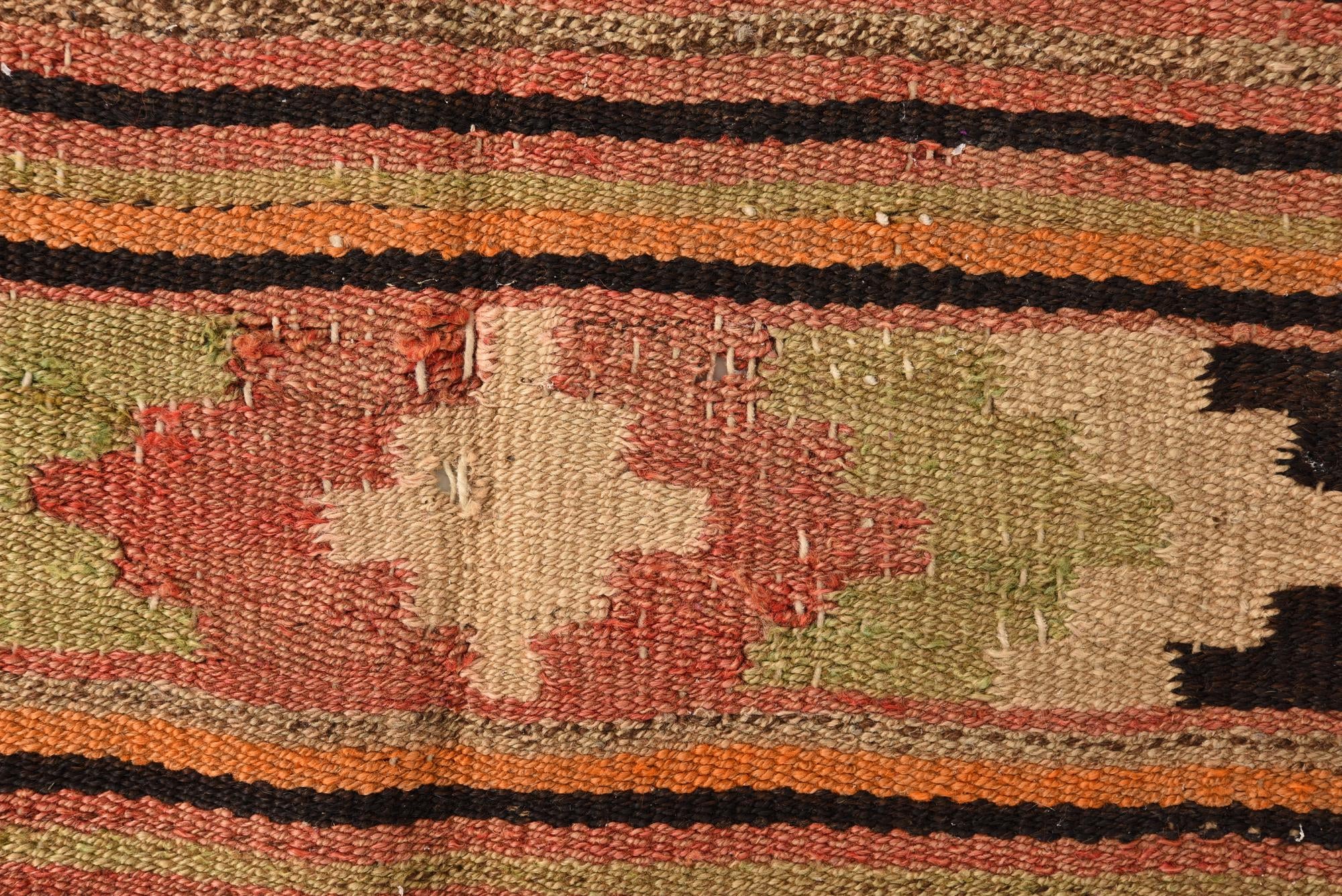 5' x 7' 5 Hand Woven Kilim Fars Wool Rug