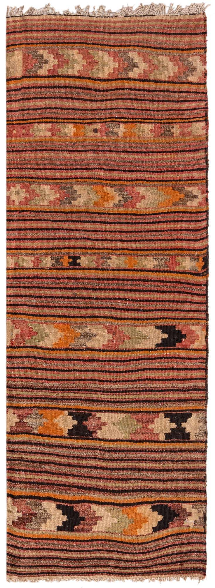 5' x 7' 5 Hand Woven Kilim Fars Wool Rug