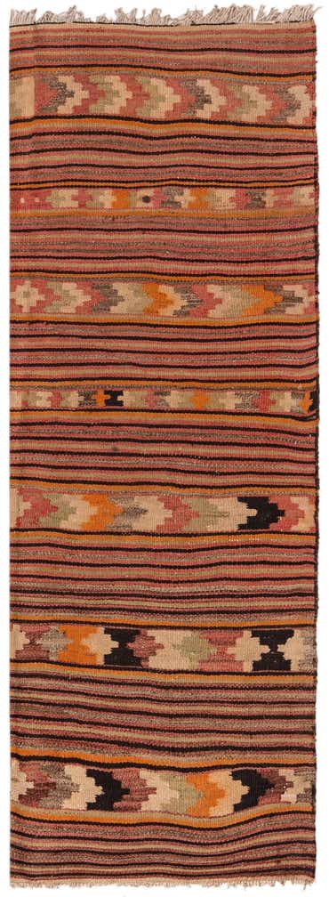 5' x 7' 5 Hand Woven Kilim Fars Wool Rug