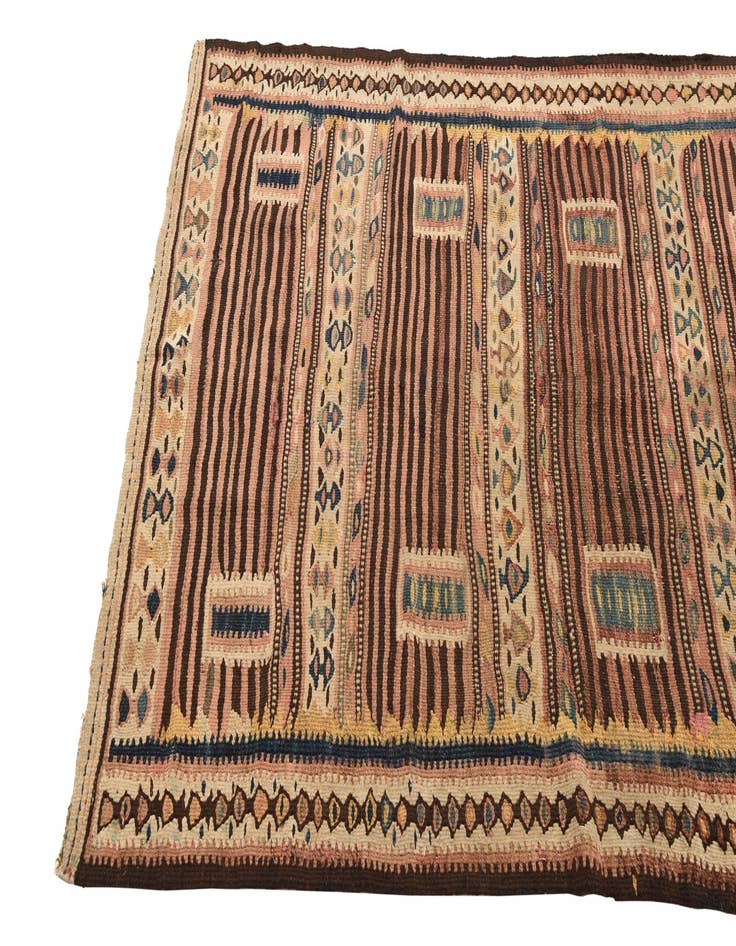 Detail image of 4' 4 x 7' 7  Hand Woven Kilim Fars Wool Rug