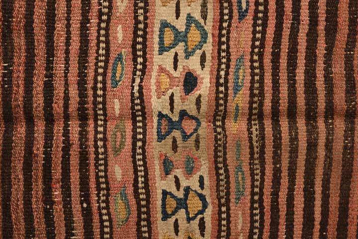 4' 4 x 7' 7 Hand Woven Kilim Fars Wool Rug