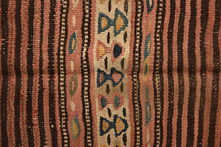 Detail image of 4' 4 x 7' 7 Hand Woven Kilim Fars Wool Rug