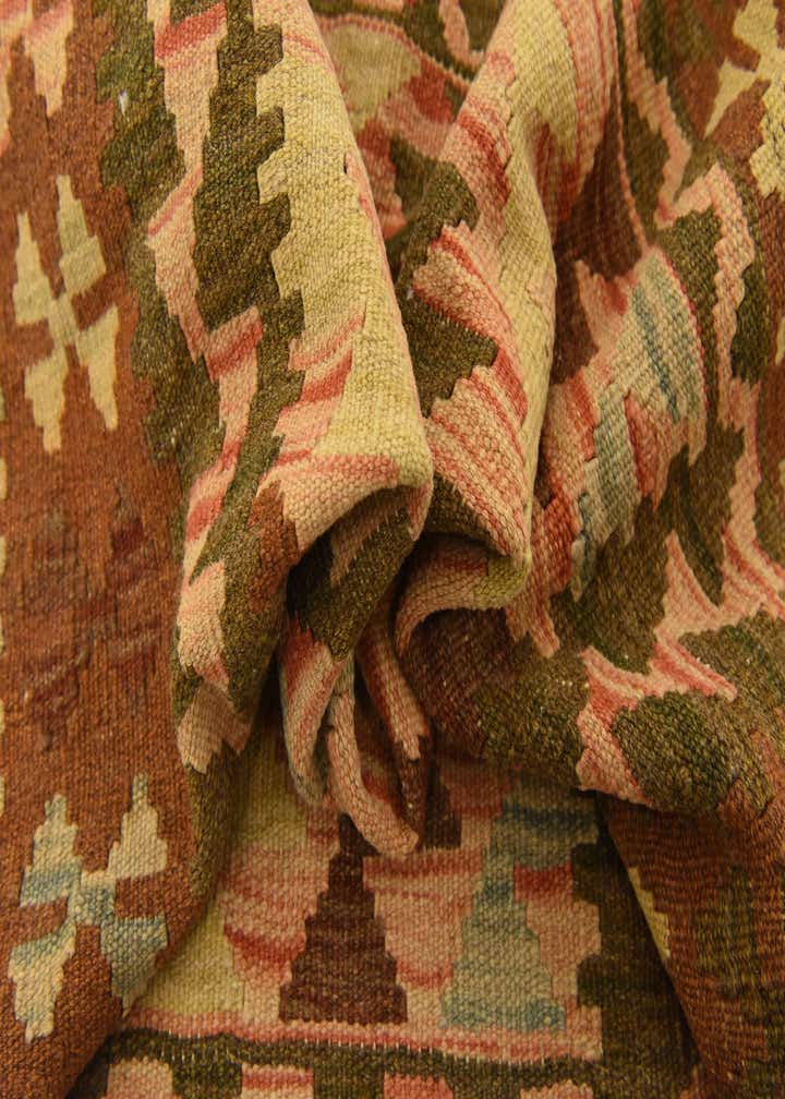 3' 3 x 4' 6 Hand Woven Kilim Maymana Wool Rug