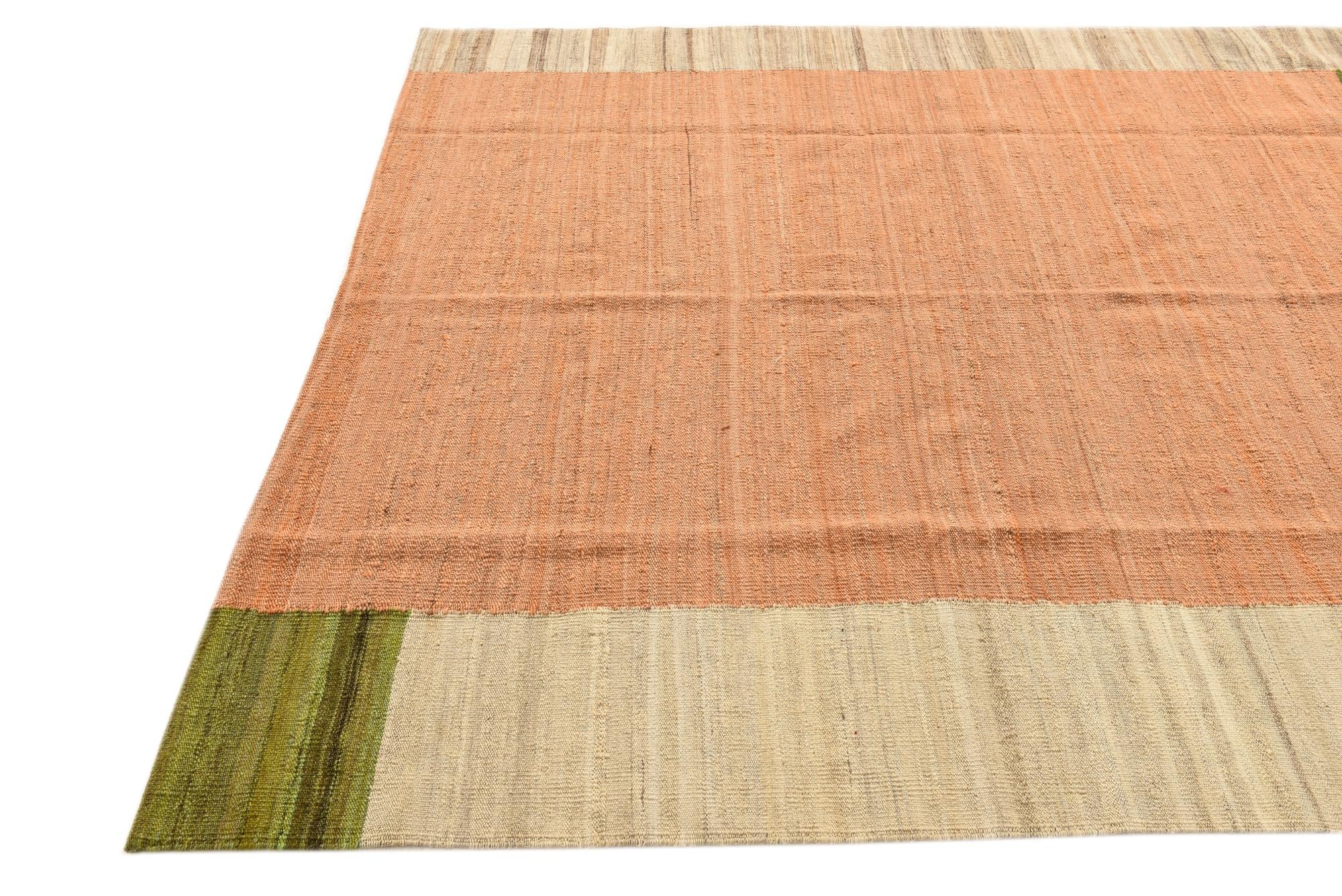 5' 10 x 7' 7 Hand Woven Kilim Modern Wool Rug