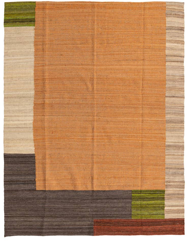 Detail image of 5' 10 x 7' 7 Hand Woven Kilim Modern Wool Rug