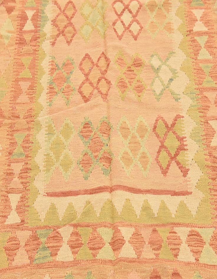 Detail image of 4' 9 x 6' 10  Hand Woven Kilim Waziri Wool Rug