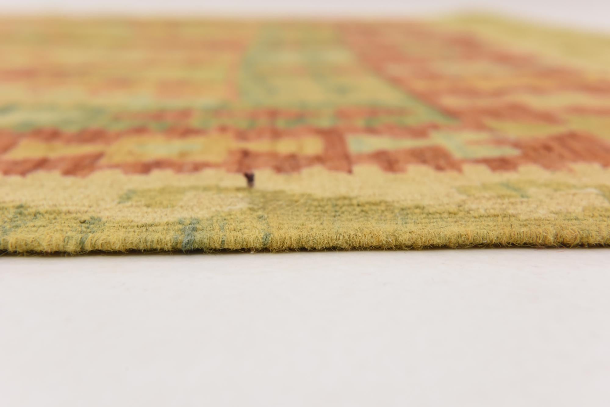 5' x 6' 6 Hand Woven Kilim Waziri Wool Rug
