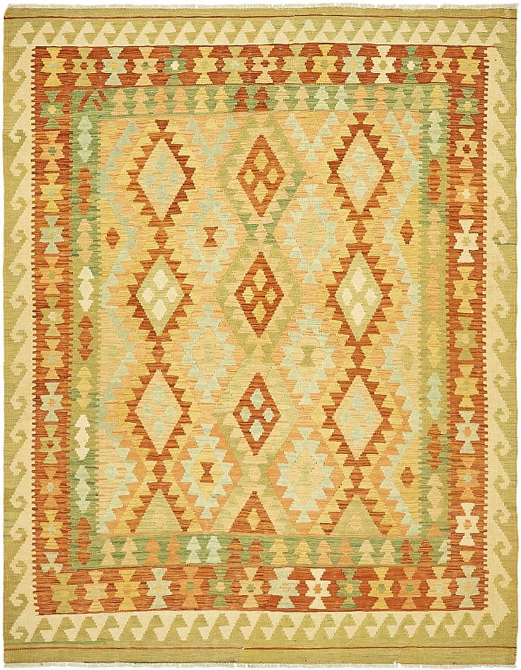 Detail image of 5' x 6' 6 Hand Woven Kilim Waziri Wool Rug