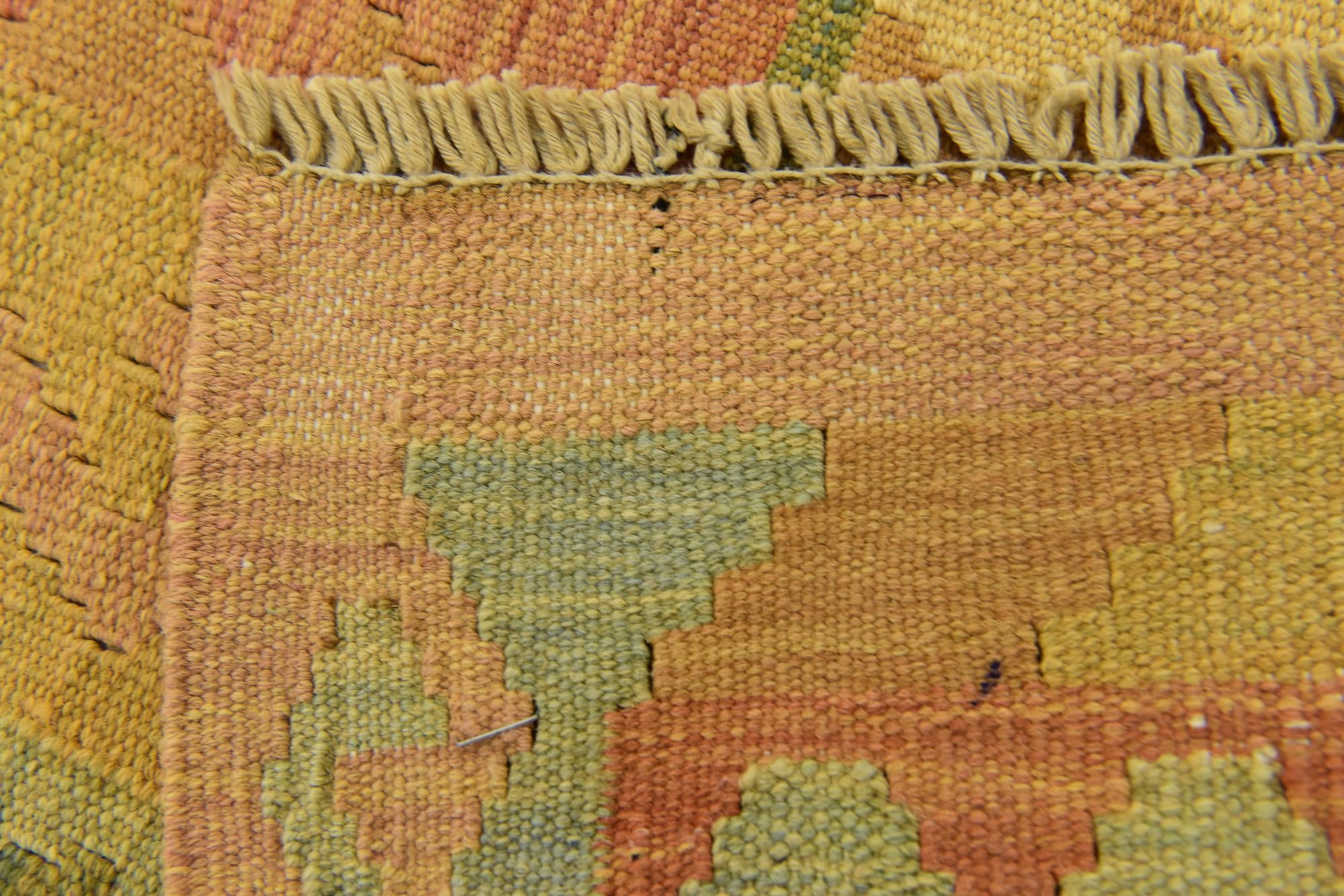 3' 2 x 5' Hand Woven Kilim Waziri Wool Rug