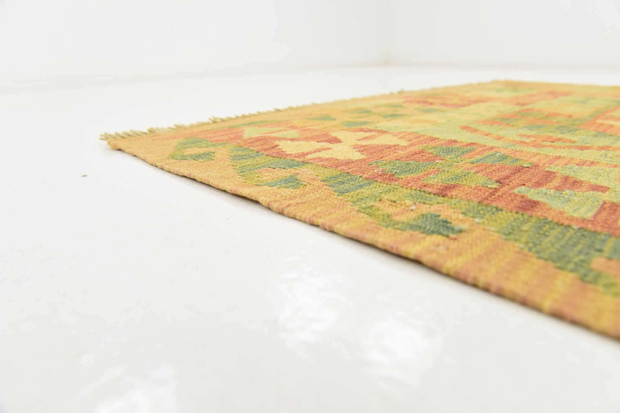 3' 2 x 5' Hand Woven Kilim Waziri Wool Rug