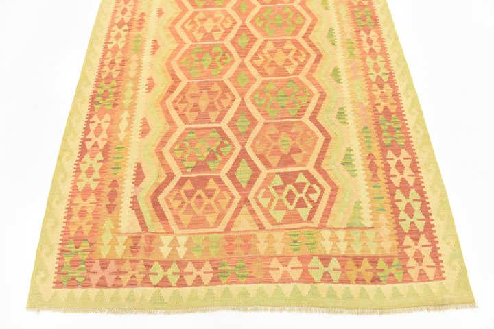 4' 10 x 6' 6 Hand Woven Kilim Waziri Wool Rug