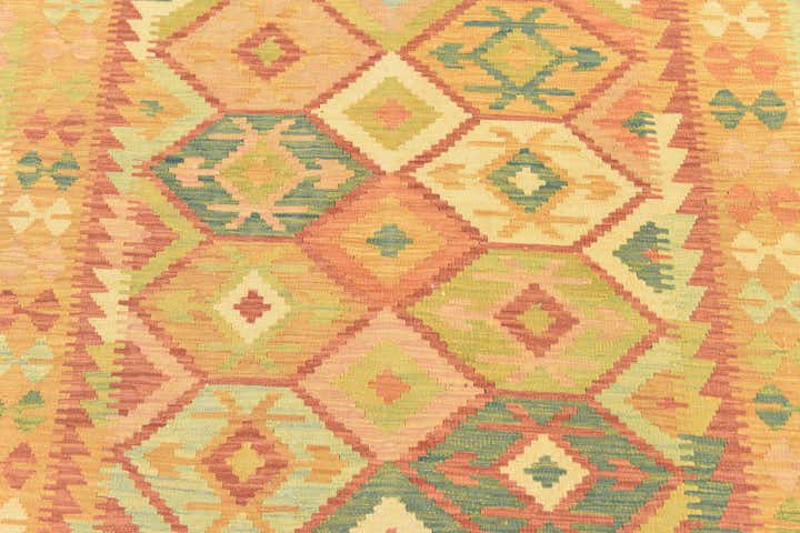 4' 10 x 6' 9 Hand Woven Kilim Waziri Wool Rug