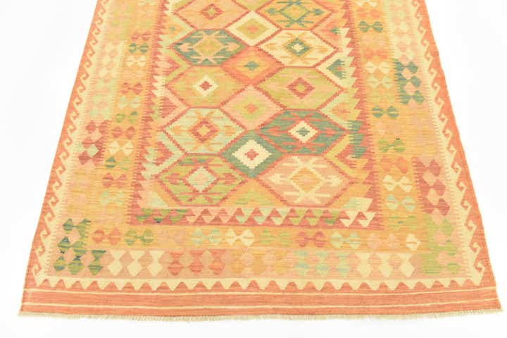 4' 10 x 6' 9 Hand Woven Kilim Waziri Wool Rug