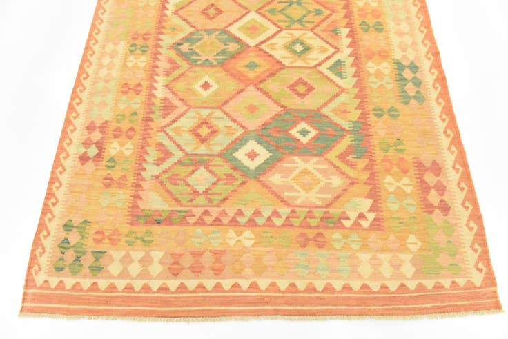 Detail image of 4' 10 x 6' 9 Hand Woven Kilim Waziri Wool Rug