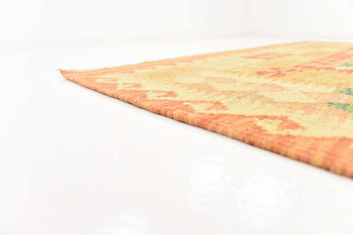 4' 10 x 6' 9 Hand Woven Kilim Waziri Wool Rug