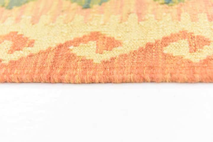 4' 10 x 6' 9 Hand Woven Kilim Waziri Wool Rug
