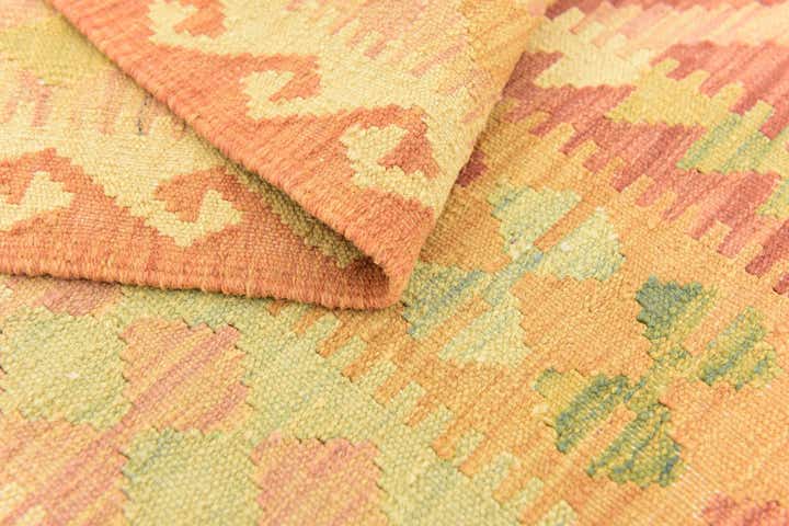 4' 10 x 6' 9 Hand Woven Kilim Waziri Wool Rug