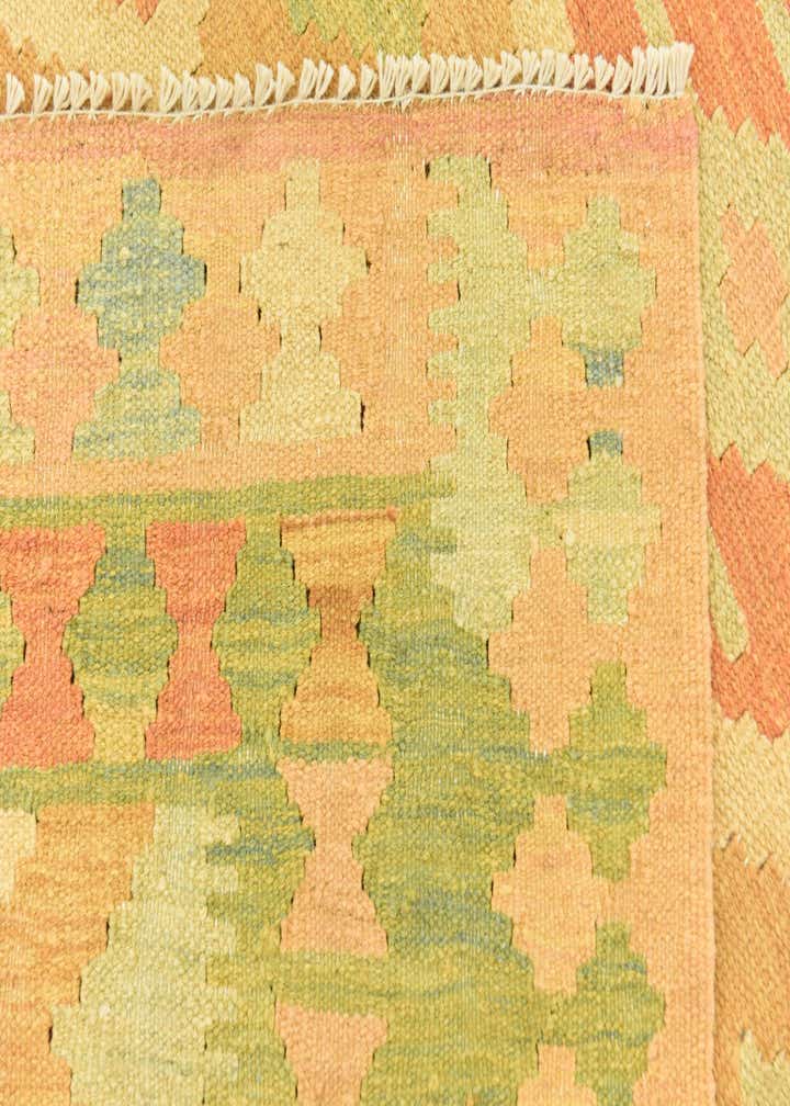 4' 6 x 6' 7 Hand Woven Kilim Waziri Wool Rug