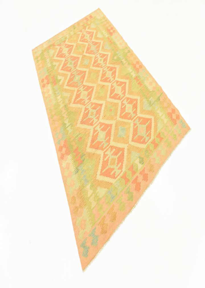 4' 6 x 6' 7 Hand Woven Kilim Waziri Wool Rug