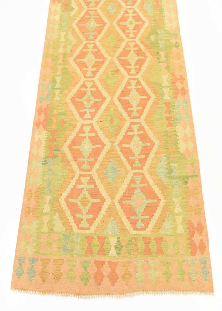 4' 6 x 6' 7 Hand Woven Kilim Waziri Wool Rug