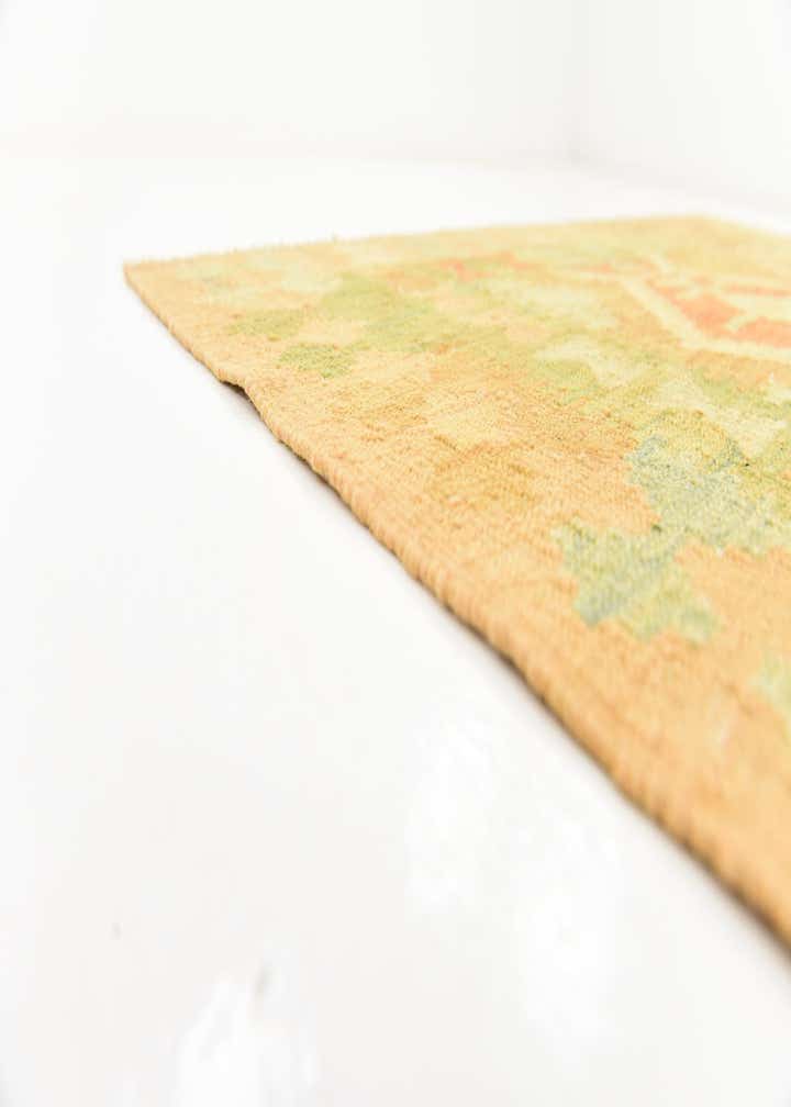 4' 6 x 6' 7 Hand Woven Kilim Waziri Wool Rug