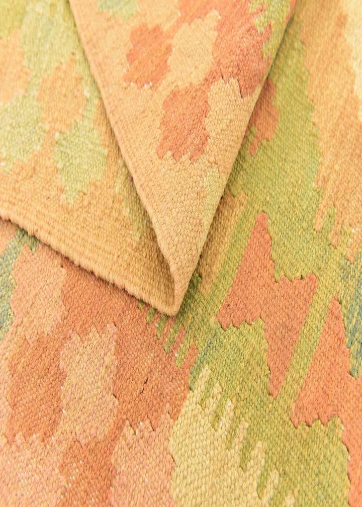 4' 6 x 6' 7 Hand Woven Kilim Waziri Wool Rug
