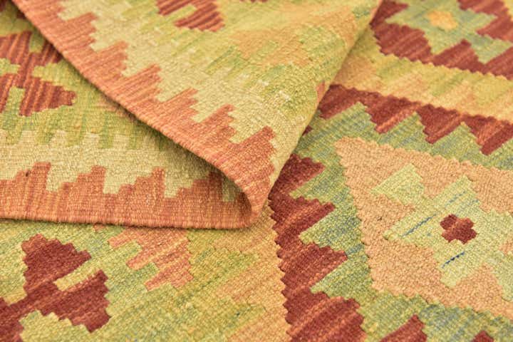 3' 5 x 5' Hand Woven Kilim Waziri Wool Rug