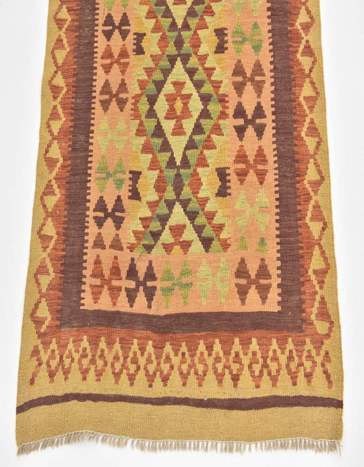 Detail image of 2' 9 x 4' 5  Hand Woven Kilim Waziri Wool Rug