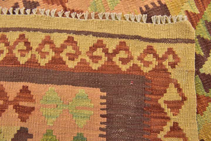 2' 9 x 4' 5 Hand Woven Kilim Waziri Wool Rug